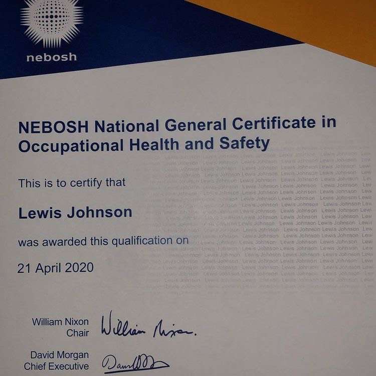 NEBOSH certificate for sale