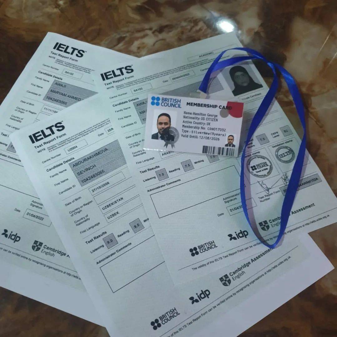 IELTS Certificates for sale