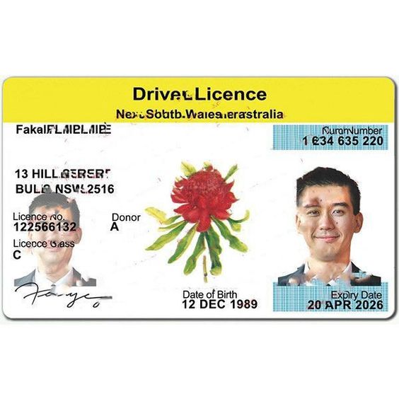 Australian driver's license for sale
