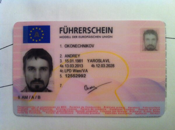 Austria driver's license for sale