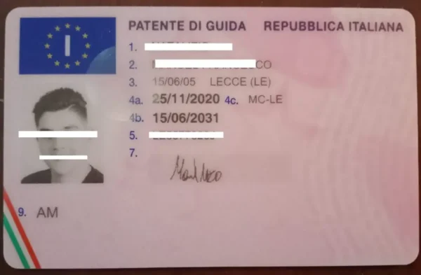 Italian driver's license online