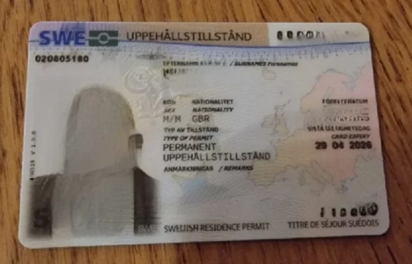 Buy Sweden Residence Permit card