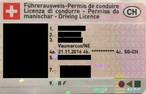 Swiss driving license online