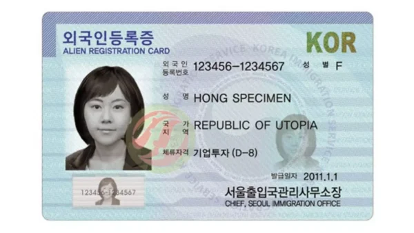 South Korea Residence Permit card online