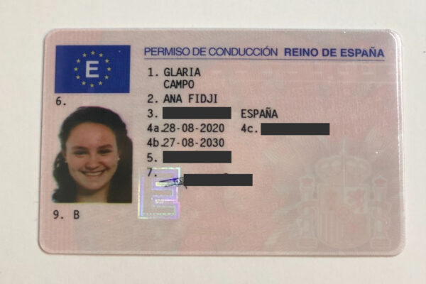 Spanish driving license online