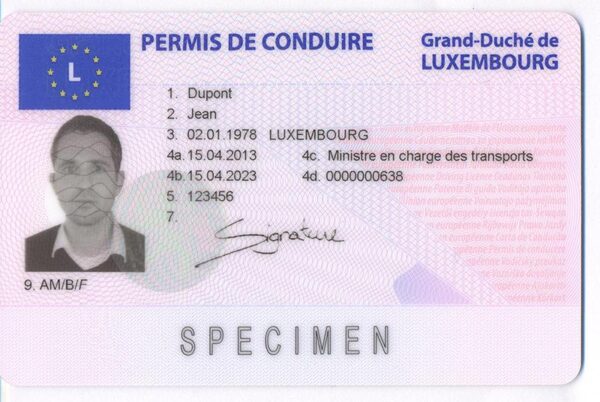 Luxembourg driver's license