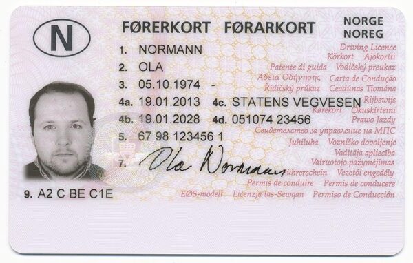 Norway driving license online