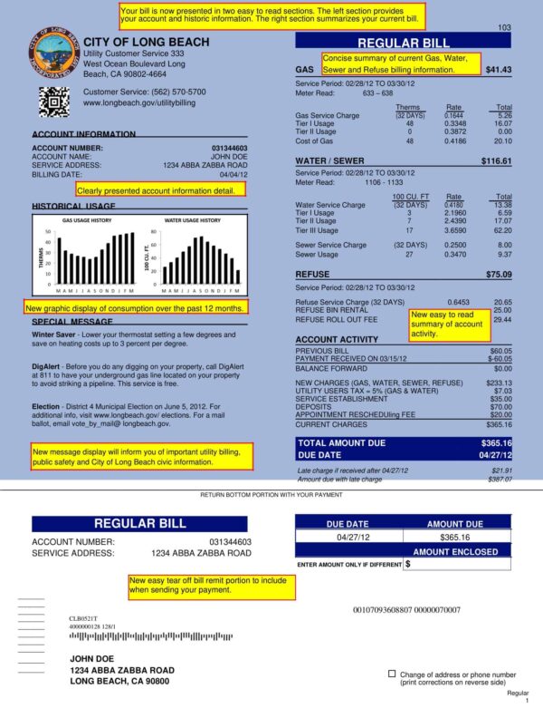 Legit utility bills for sale